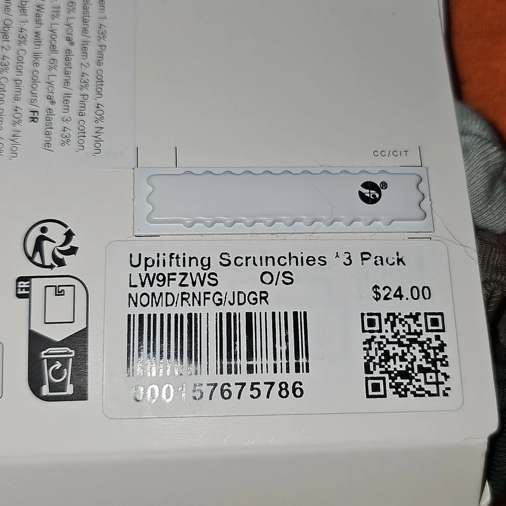 Lululemon Uplifting Scrunchies 3 Pack!! NOMD/RNFG/JDGR